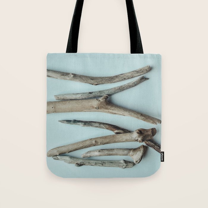 Beach Driftwood x Minimalist still life photograph Tote Bag Gallery Image 1