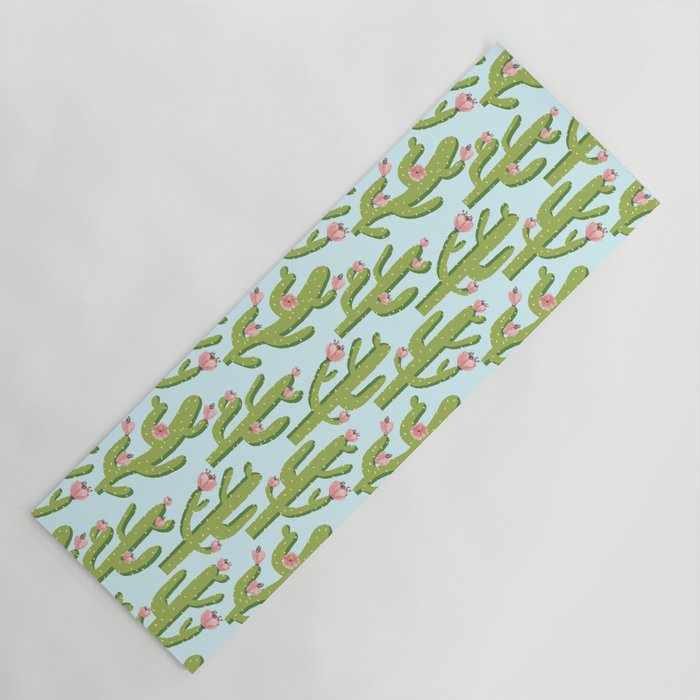 Summer Cactus #illustration #cactus Yoga Mat Gallery Image 1