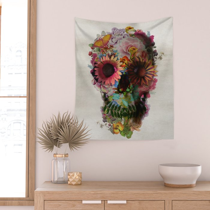 SKULL 2 Wall Tapestry Gallery Image 2