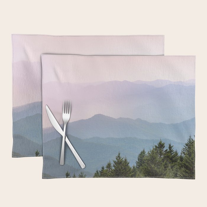 Smoky Mountain Pastel Sunset II Placemat Gallery Image 1