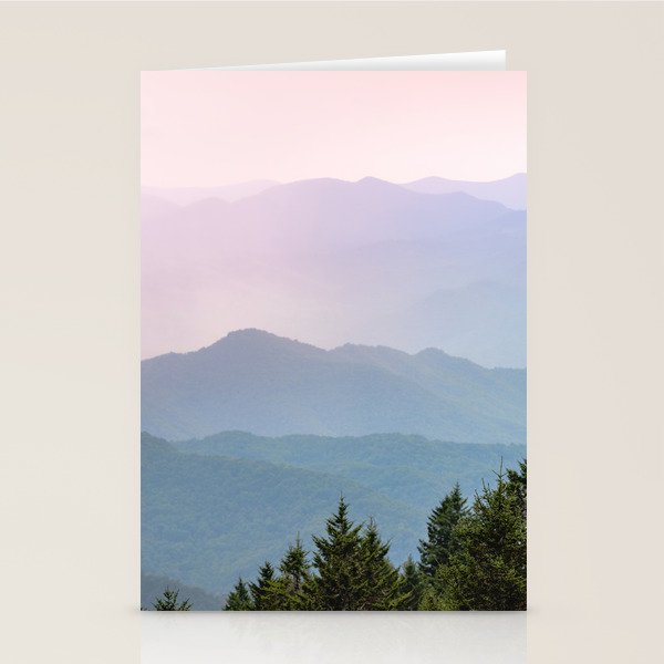 Smoky Mountain Pastel Sunset II Stationery Card Gallery Image 2