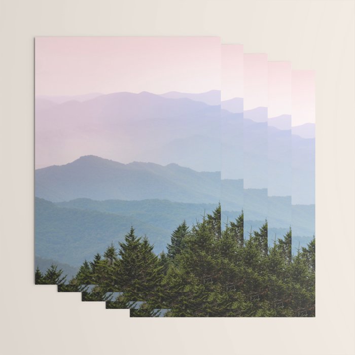 Smoky Mountain Pastel Sunset II Wrapping Paper Gallery Image 3