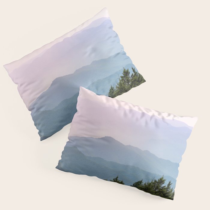 Smoky Mountain Pastel Sunset II Pillow Sham Gallery Image 3