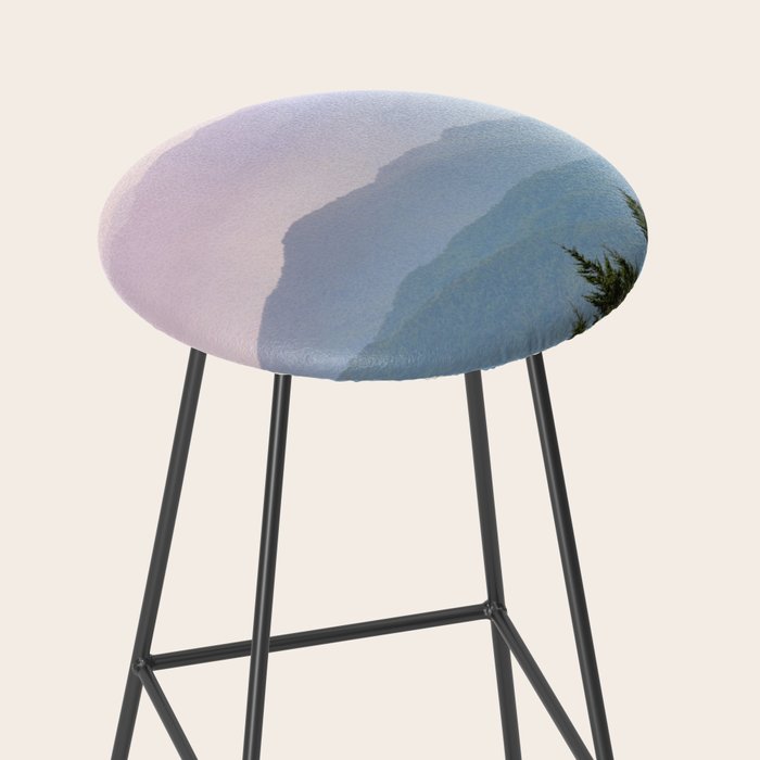 Smoky Mountain Pastel Sunset II Stool Gallery Image 2