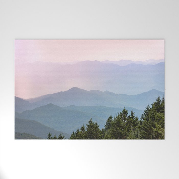 Smoky Mountain Pastel Sunset II Welcome Mat Gallery Image 1