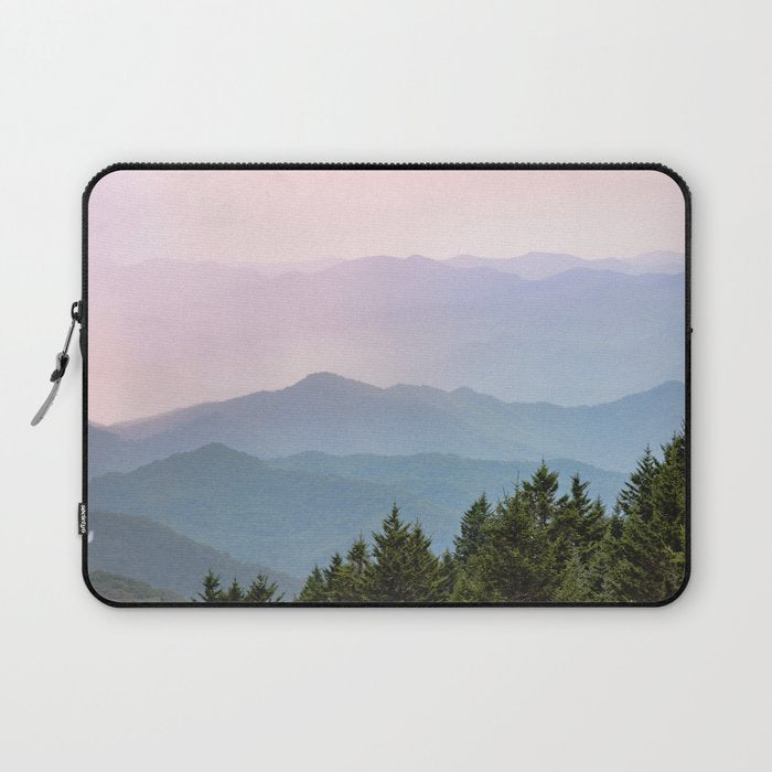 Smoky Mountain Pastel Sunset II Laptop Sleeve Gallery Image 1