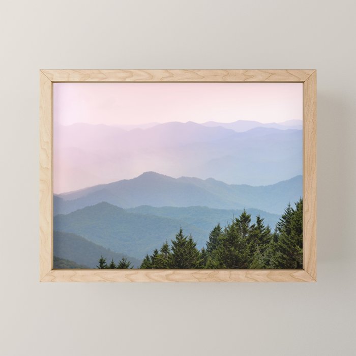 Smoky Mountain Pastel Sunset II Mini Art Print Gallery Image 1