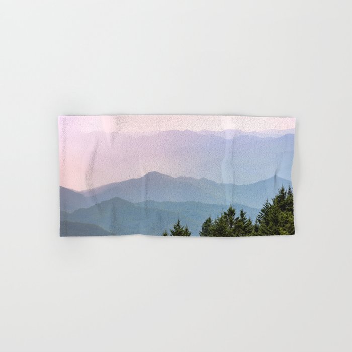 Smoky Mountain Pastel Sunset II Bath Towel Gallery Image 1