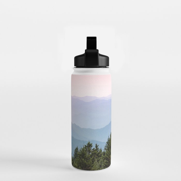 Smoky Mountain Pastel Sunset II Water Bottle Gallery Image 2
