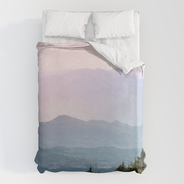 Smoky Mountain Pastel Sunset II Duvet Cover Gallery Image 6