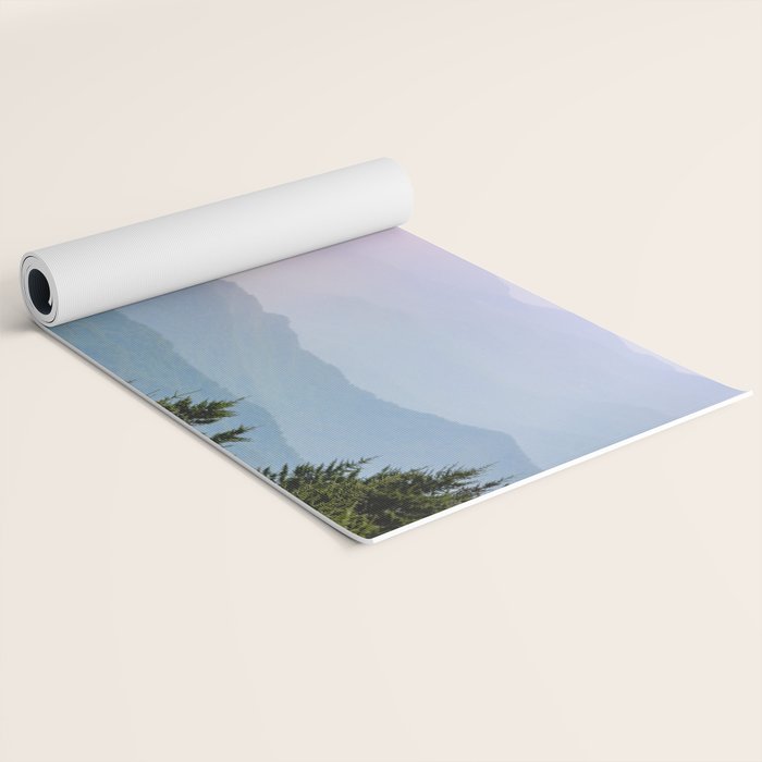 Smoky Mountain Pastel Sunset II Yoga Mat Gallery Image 2