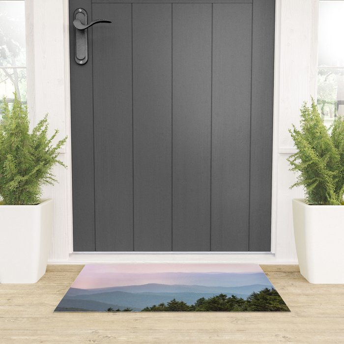 Smoky Mountain Pastel Sunset II Welcome Mat Gallery Image 3