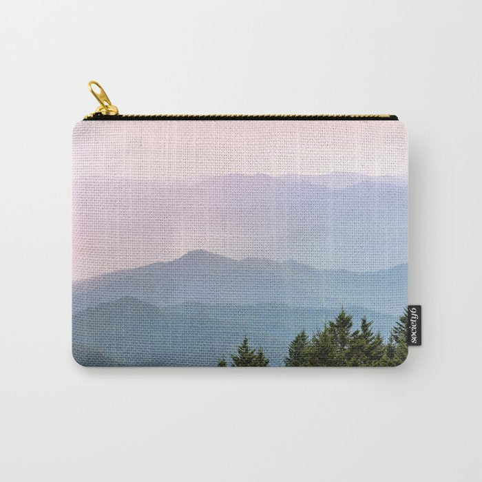 Smoky Mountain Pastel Sunset II Carry All Pouch Gallery Image 1