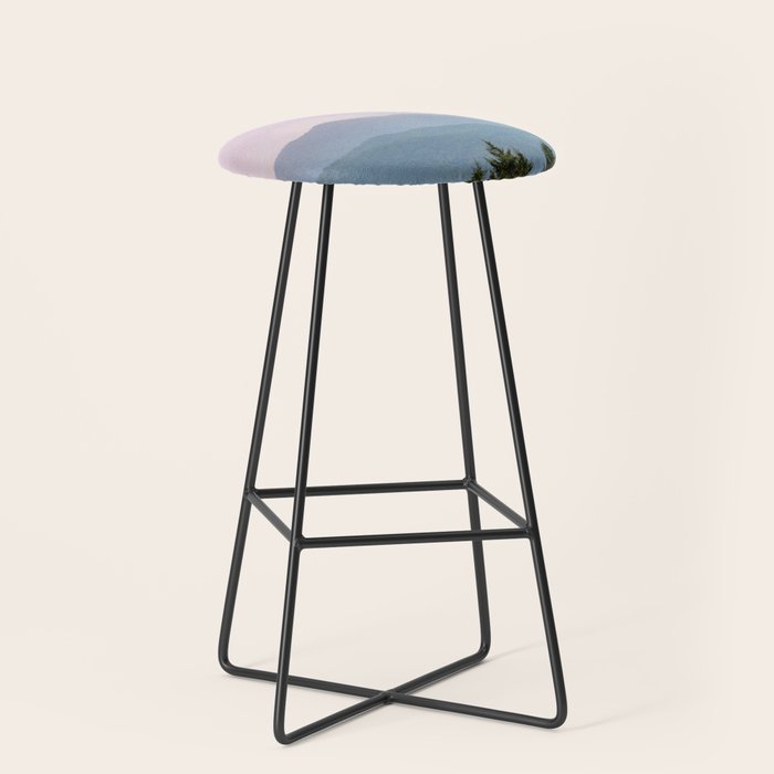 Smoky Mountain Pastel Sunset II Stool Gallery Image 1