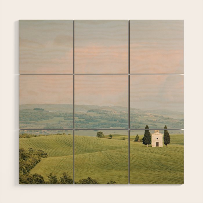 San Quirico d'Orcia, Fine Art Travel Photography Print, Tuscany Italy Wood Wall Art Gallery Image 1