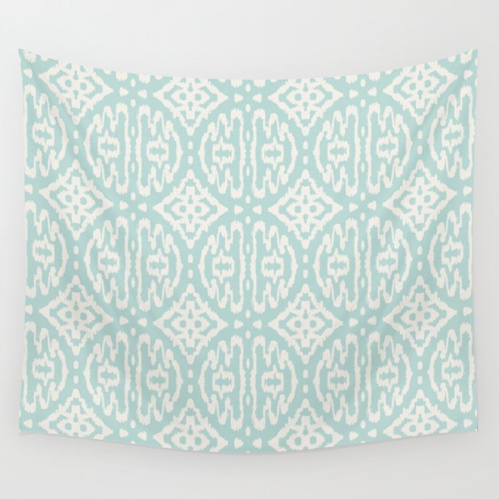 IKAT II . AQUA Wall Tapestry Gallery Image 1