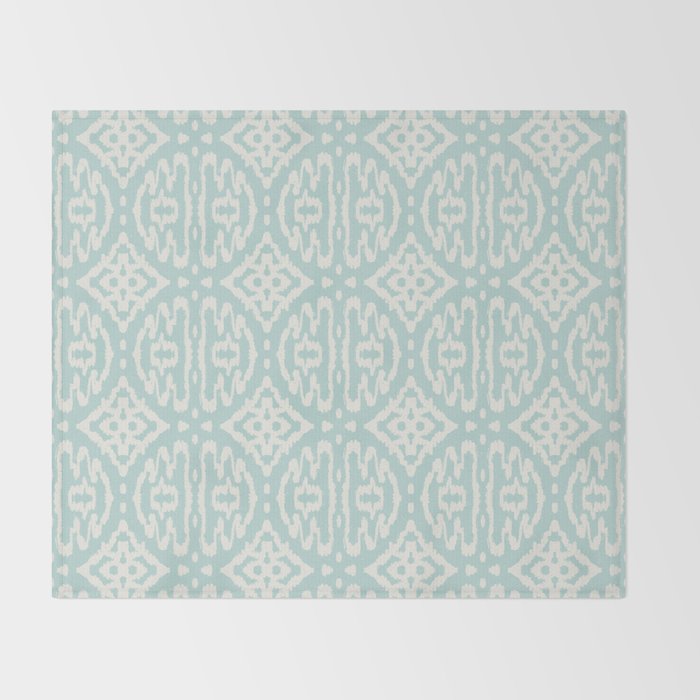 IKAT II . AQUA Throw Blanket Gallery Image 2