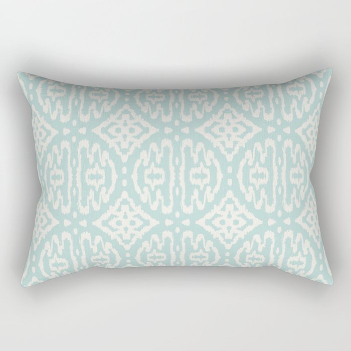 IKAT II . AQUA Rectangular Pillow Gallery Image 1