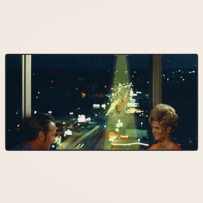 Meow! Cat abduction Desk Mat Gallery Image 3