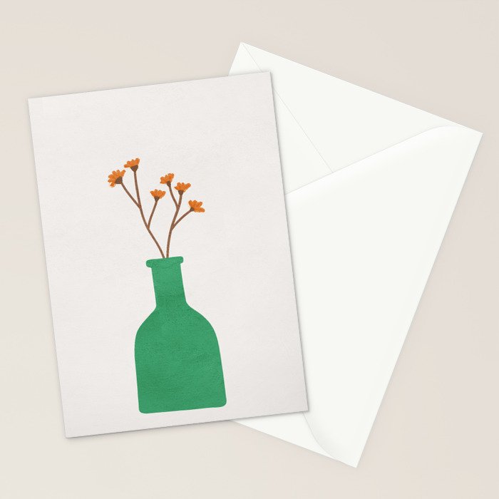 Little Vase Design 2 Stationery Card Gallery Image 2