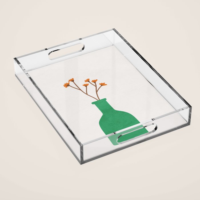 Little Vase Design 2 Acrylic Tray Gallery Image 1