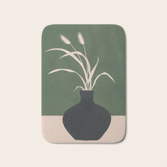 Minimal Abstract Vase Art I Bath Mat Gallery Image 1
