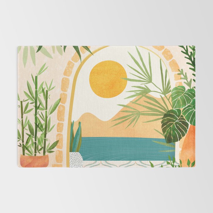 Villa View Tropical Landscape / Villa Series Rug Gallery Image 2