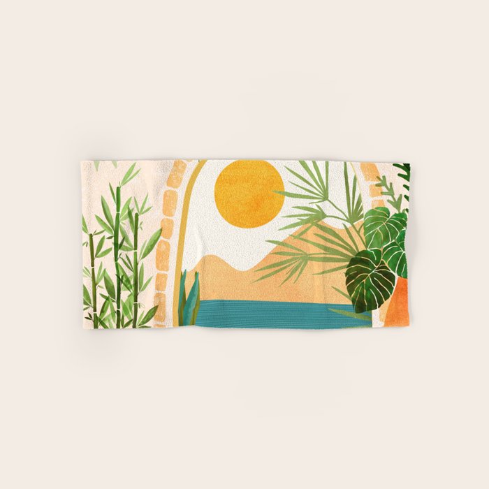 Villa View Tropical Landscape / Villa Series Towels Gallery Image 1