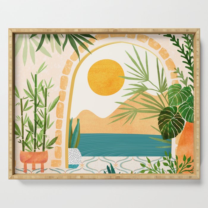 Villa View Tropical Landscape / Villa Series Serving Tray Gallery Image 1