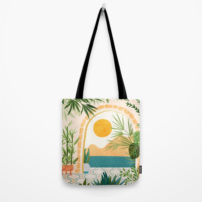 Villa View Tropical Landscape / Villa Series Tote Bag Gallery Image 2