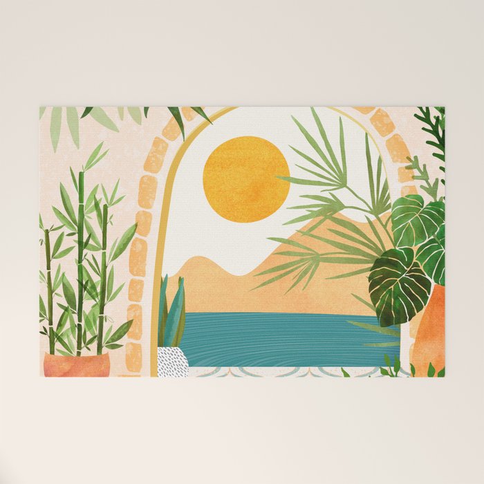 Villa View Tropical Landscape / Villa Series Welcome Mat Gallery Image 1
