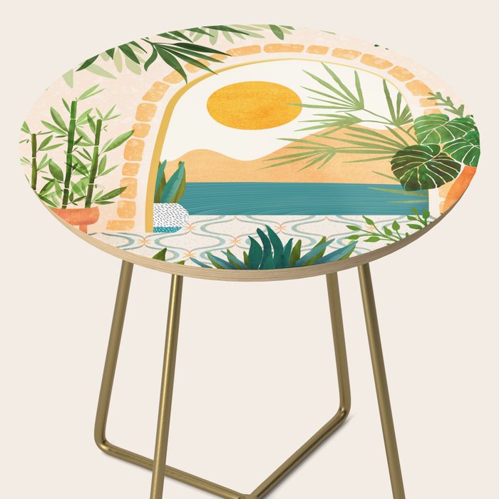 Villa View Tropical Landscape / Villa Series Side Table Gallery Image 2