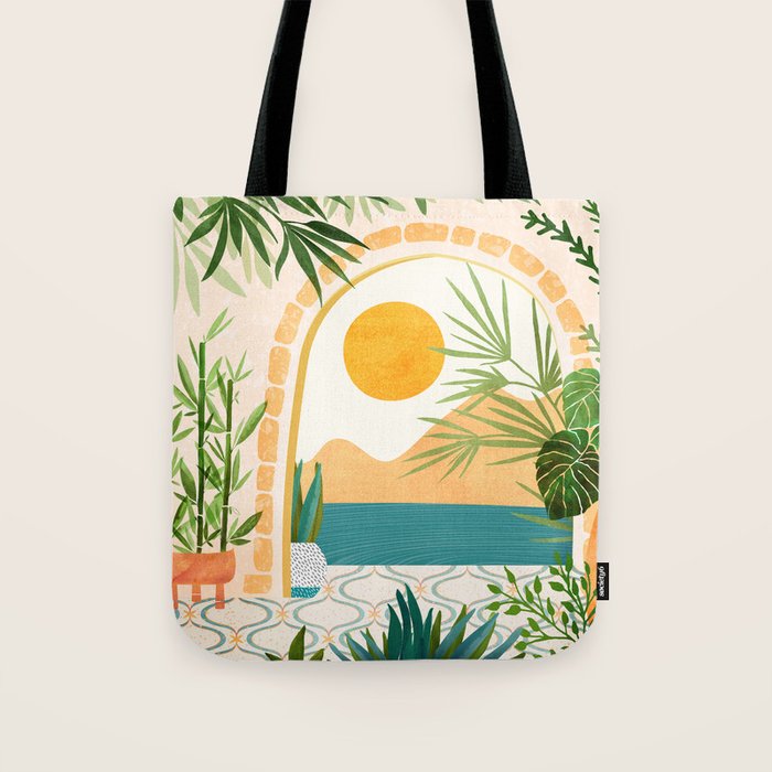 Villa View Tropical Landscape / Villa Series Tote Bag Gallery Image 1