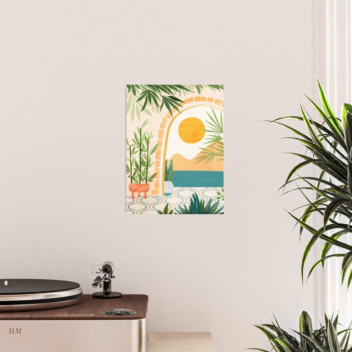 Villa View Tropical Landscape / Villa Series Poster Gallery Image 2