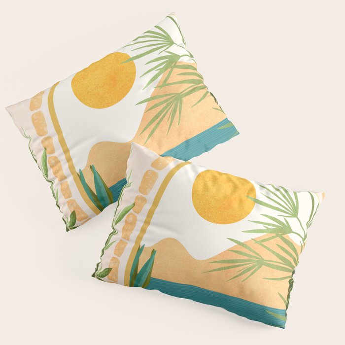 Villa View Tropical Landscape / Villa Series Pillow Sham Gallery Image 3