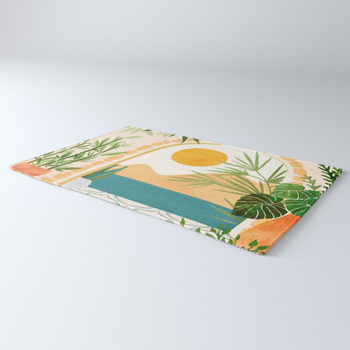 Villa View Tropical Landscape / Villa Series Rug Gallery Image 3