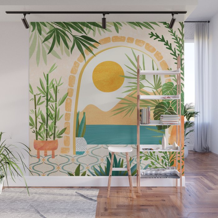 Villa View Tropical Landscape / Villa Series Wall Mural Gallery Image 1
