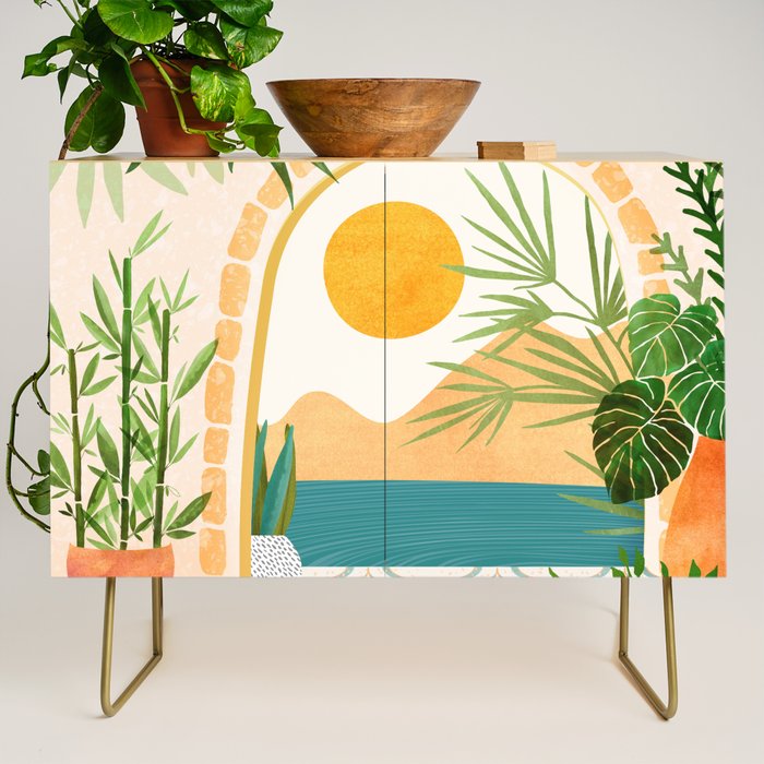 Villa View Tropical Landscape / Villa Series Credenza Gallery Image 1