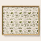 Mushroom Toile in Green Serving Tray Gallery Image 1
