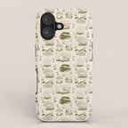 Mushroom Toile in Green iPhone Case Gallery Image 1
