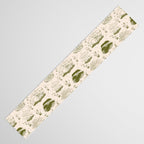 Mushroom Toile in Green Table Runner Gallery Image 3