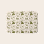 Mushroom Toile in Green Bath Mat Gallery Image 1