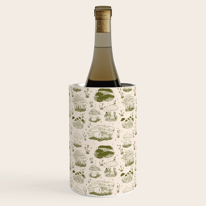 Mushroom Toile in Green Wine Chiller Gallery Image 1