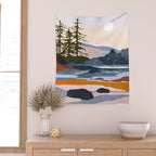 valley moon Wall Tapestry Gallery Image 2