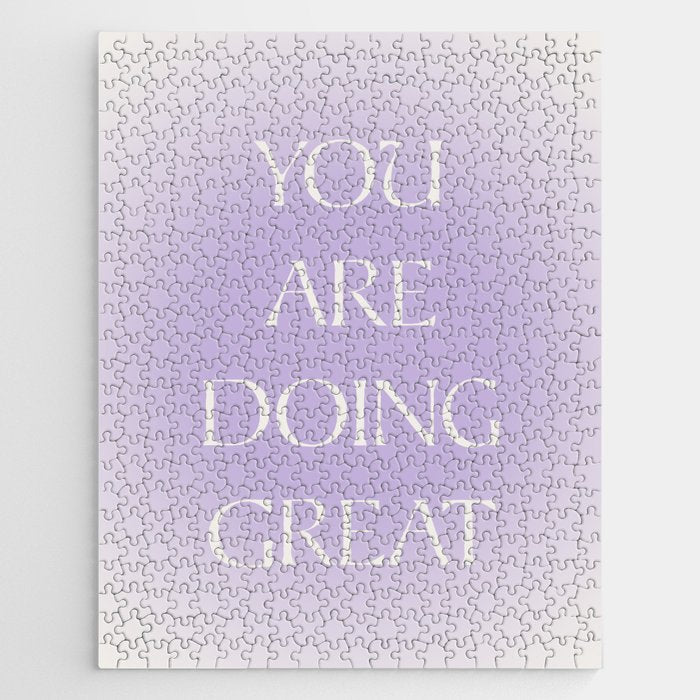 You Are Doing Great Lavender Gradient Jigsaw Puzzle Gallery Image 1