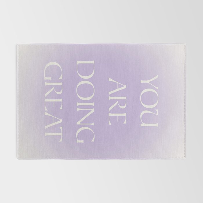 You Are Doing Great Lavender Gradient Rug Gallery Image 2