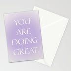 You Are Doing Great Lavender Gradient Stationery Card Gallery Image 2