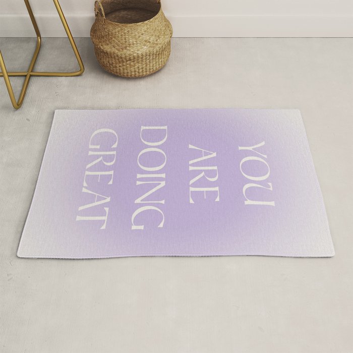 You Are Doing Great Lavender Gradient Rug Gallery Image 1