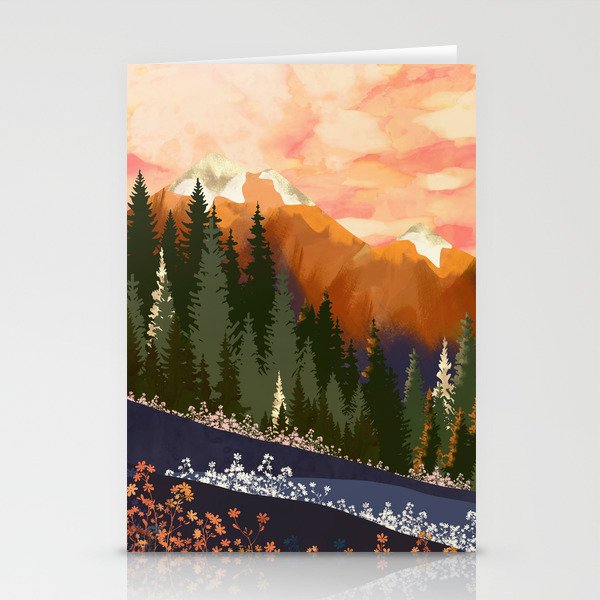 Mountain Dusk Stationery Card Gallery Image 1