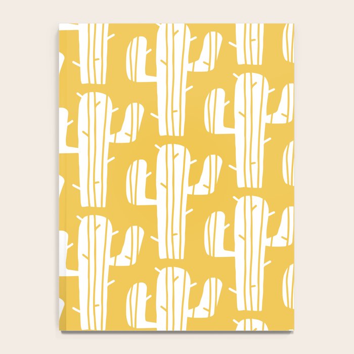 Mid Century Modern Desert Cactus Pattern 835 Yellow Notebook Gallery Image 4